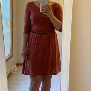 Orange belted dress - purchased in Spain